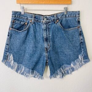 Levi's Raw Hem Cut Offs Denim Daisy Dukes 36 / XL